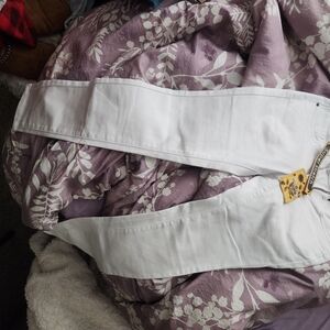 Hybrid lowrise strtchy white ankle skinny jeans 3